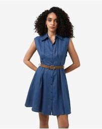 Forcast - Ami Linen Mini Beach Dress