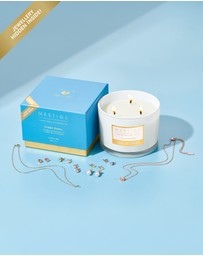 Mestige - Ocean Breeze Scented Soy Candle 340g - Hidden Jewellery Embellished with crystals from Swarovski