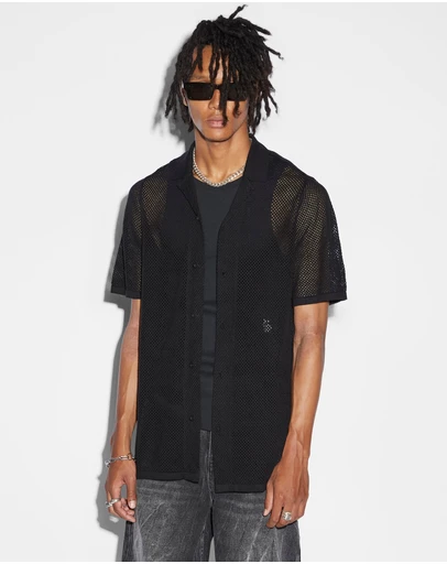 Ksubi - Net Worth Knit Resort Ss Shirt Black