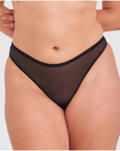 Bras N Things - Sexy Basics High Leg G String - Black
