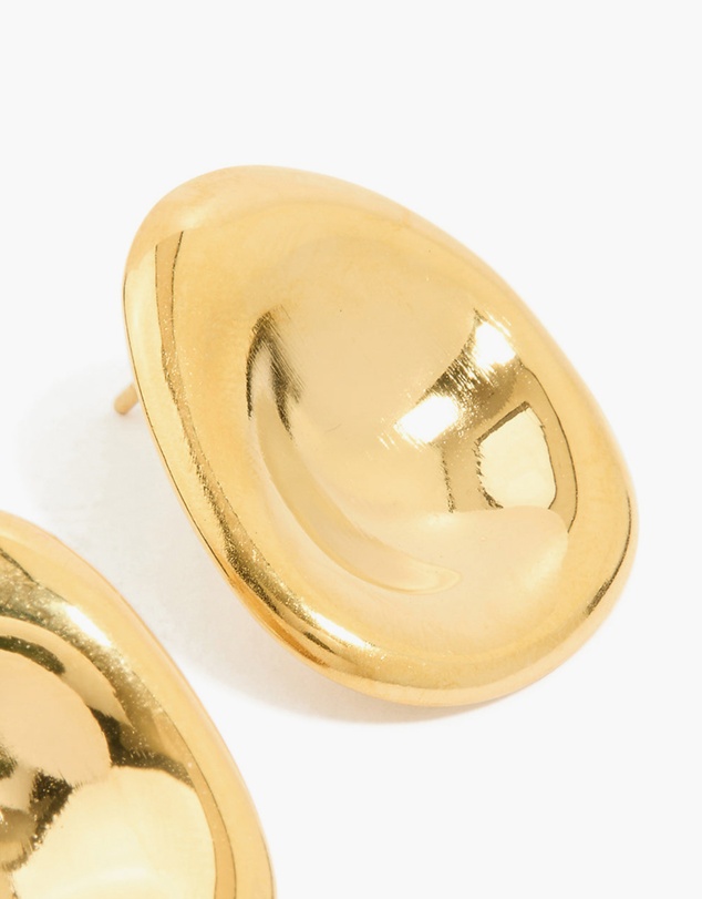 Lovisa - Waterproof Gold Plated Stainless Steel Button Stud Earrings