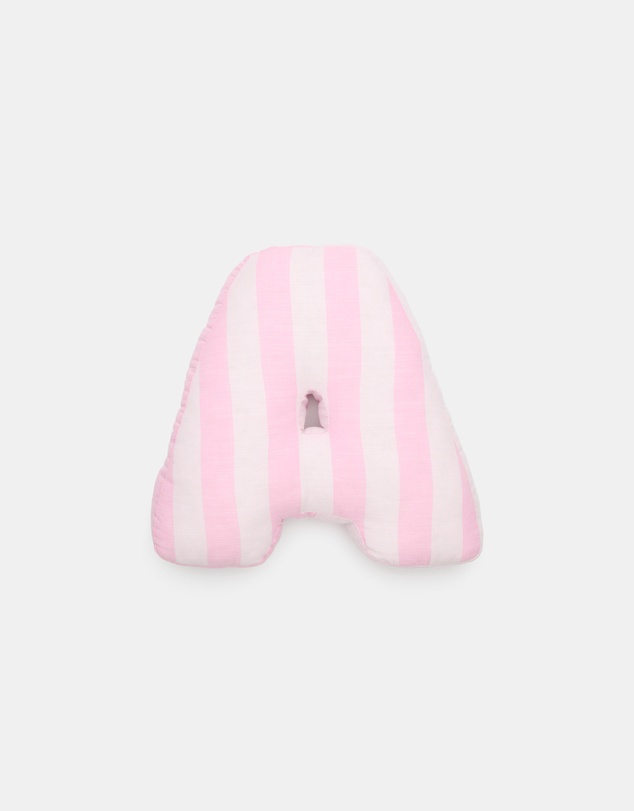 Seed Heritage - Pink Stripe Initial Cushion