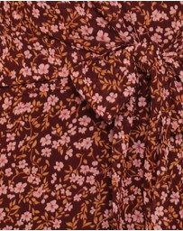 Petal & Pup - Kaylie Mini Dress - Brown Ditsy Floral