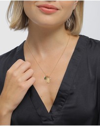 Elli Jewelry - Necklace Pendant Zirconia 925 Sterling Silver Gold-Plated