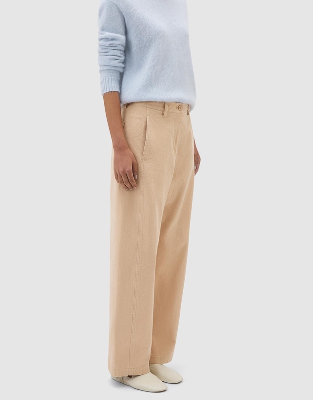 Oroton - Barrel Twill Leg Pants