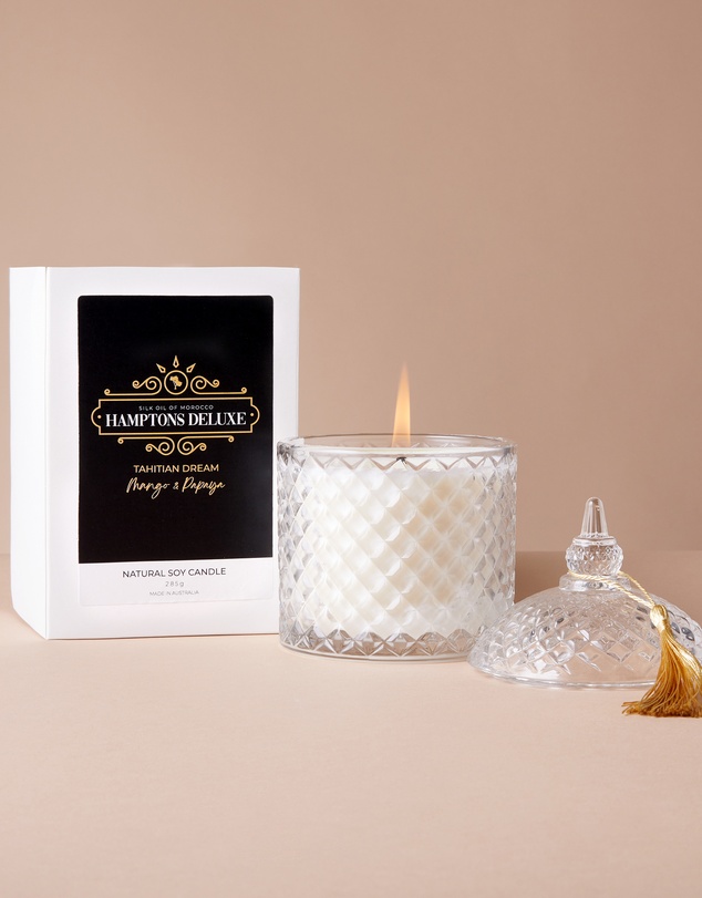 Silk Oil of Morocco - Hamptons Deluxe Natural Soy Candle - Tahitian Dream
