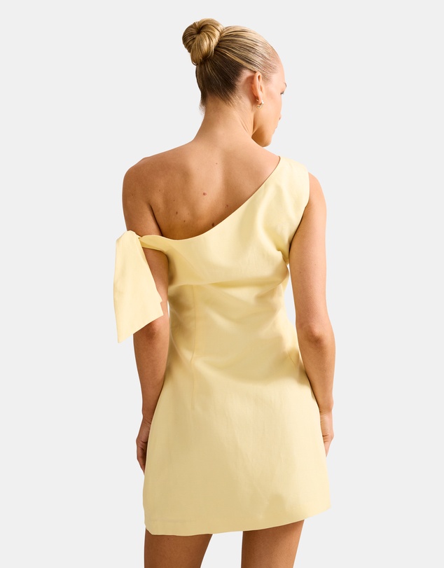 Forever New - Cinzia Tipped Shoulder Linen Mini Dress