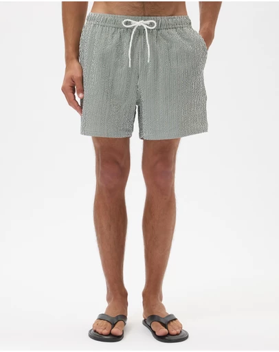 AERE - Seersucker Stripe Swim Shorts