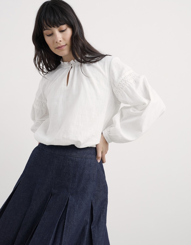 Seasalt - Seasalt Cornwall White Gwel Long Sleeve Top