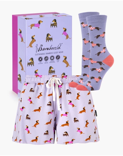 Bamboozld - Women's Bamboo Jersey Dash Dreaming Short & Sock Gift Set