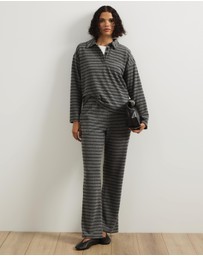 Atmos&Here - Mirabel Long Sleeve Jersey Polo Top