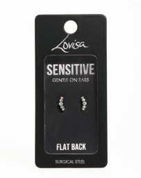 Lovisa - Surgical Steel Diamante Crawler Flat Back Earrings