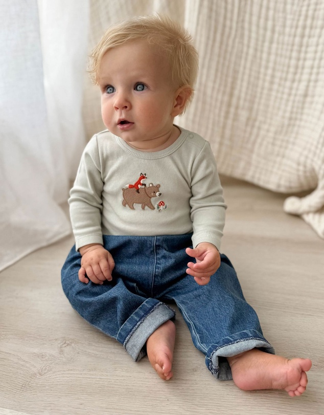 Purebaby - Chambray Pants -Kids-Babies