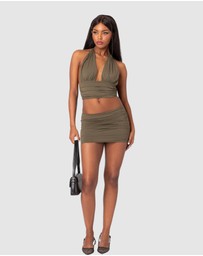 EDIKTED - Kenya Gathered Halter Top