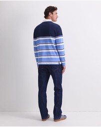 Sportscraft - Long Sleeve Stripe Rugby Polo