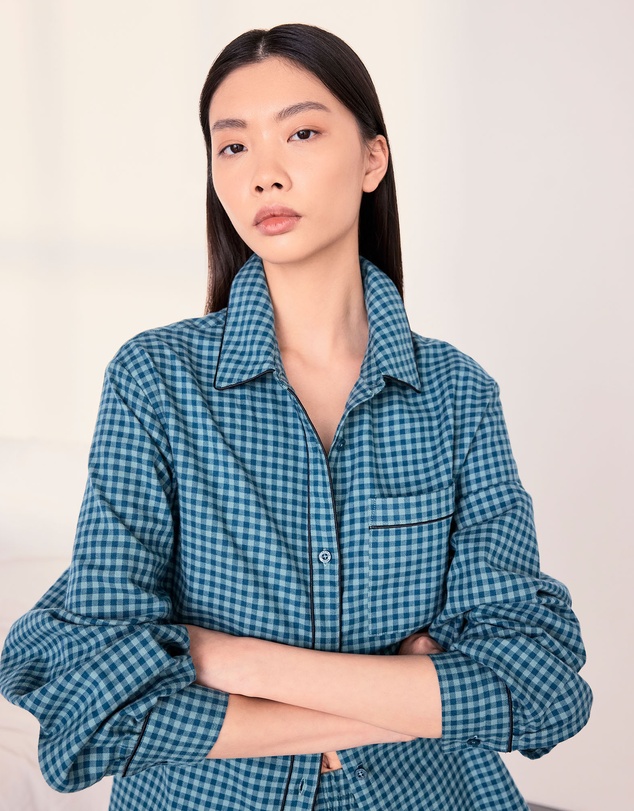 Chelsea Peers - Flannel Gingham Long Pyjama Set