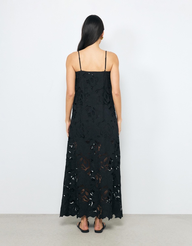 AERE - Elena Lace Maxi Dress With Removable Lining