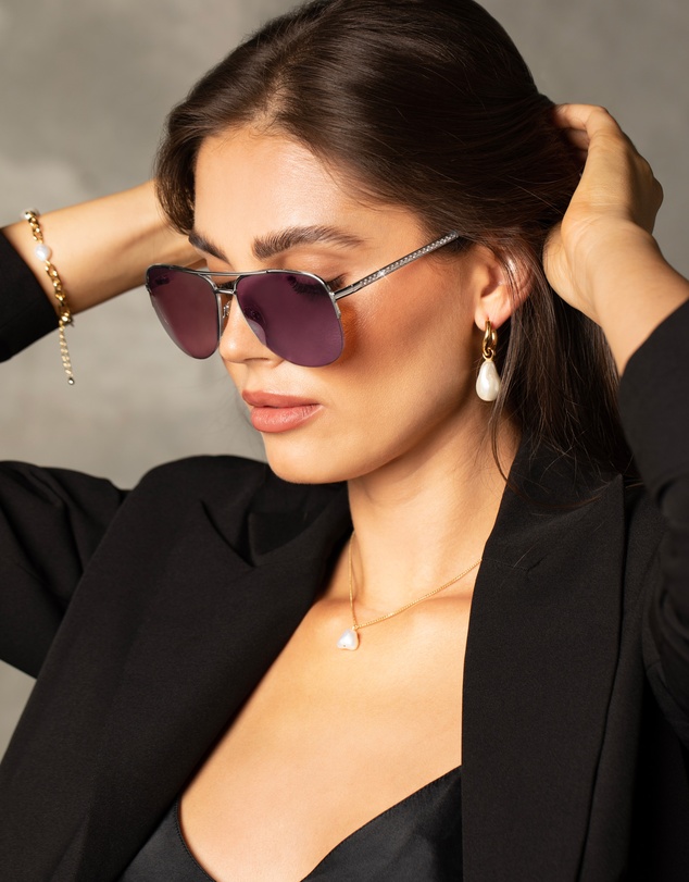 Mestige - Wanderlust Sunglasses embellished with crystals from Swarovski® - Silver