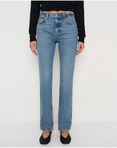 Reformation - Greer Mid Rise Straight Jeans