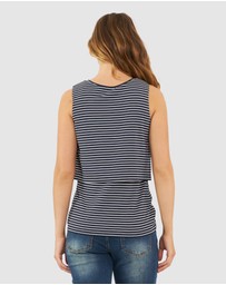 Ripe Maternity - Stripe Layered Nursing Tank