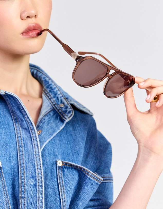 SABEN - Marlo Sunglasses Sheer Brown