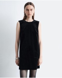 & Other Stories - Open Back Velvet Mini Dress