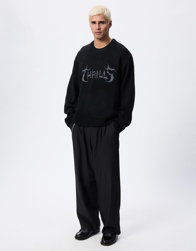 Thrills - Into The Void Oversized Box Crop Crew Knit