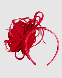 Max Alexander - Felt Red Flower Fascinator