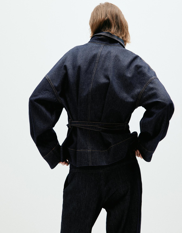 M.N.G - Belt Denim Trench Jacket