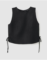 M.N.G - Linen Top with Ties