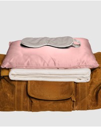 SILK MAGNOLIA - Silk Travel Pillow and Silk Pillowcase