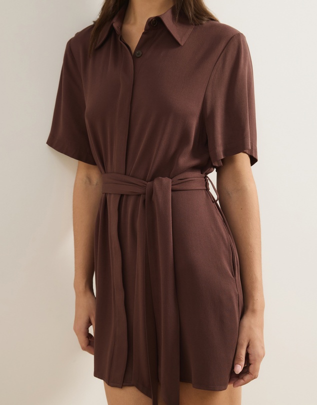 Atmos&Here - Holly Viscose Twill Mini Dress