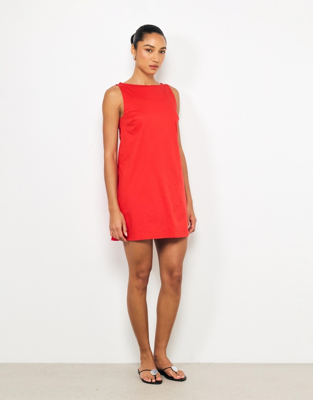 AERE - Vaila Cotton Mini Shift Dress