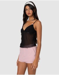 EDIKTED - Harriet Sheer Mesh Top