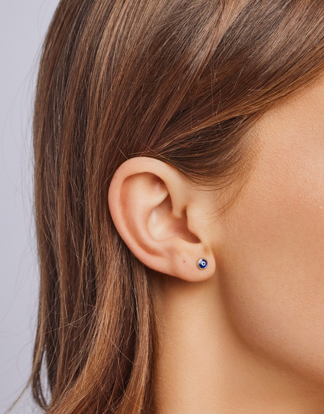 Zoe Olivia - 9K Gold Evil Eye Stud Earrings