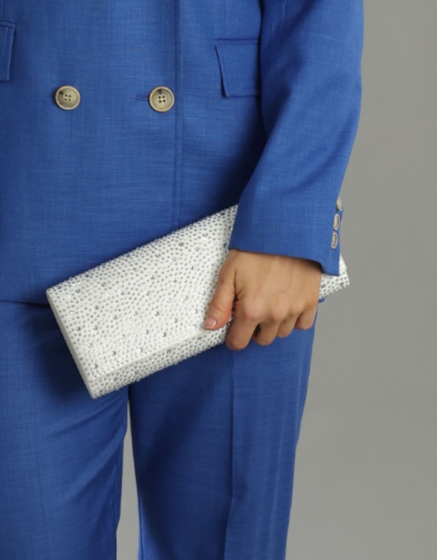 Morgan & Taylor - Noelle Diamante Clutch in White