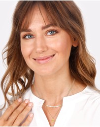 Elli Jewelry - Necklace Layer Coin Boho with Freshwater Pearls in 925 Sterling Silver