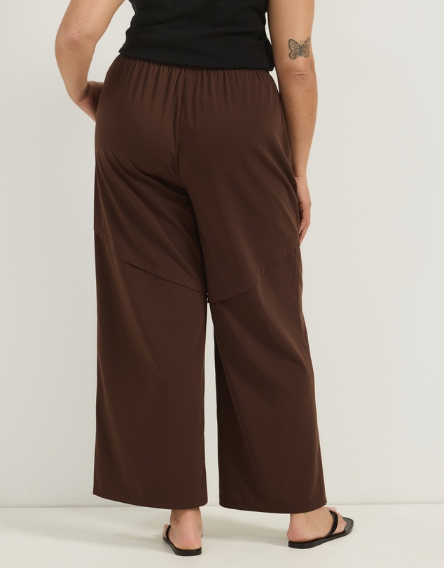 Atmos&Here Curvy - Zoe Relaxed Drawstring Pants with Seam Detail