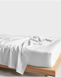 Linen House - Vienna 300TC Cotton Percale Fitted Sheet 50cm