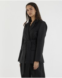 Amelius - Mia Double Breasted Tie Blazer