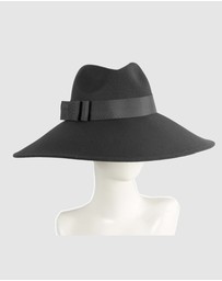 Max Alexander - Wide Brim Black Winter Hat