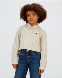 Calvin Klein Jeans - Girls Boxy Cropped Striped Shirt