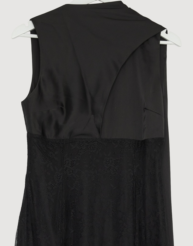 Revibe - Repaired CHANCERY Nia Self Scarf Satin and Lace Maxi Dress - AU 12