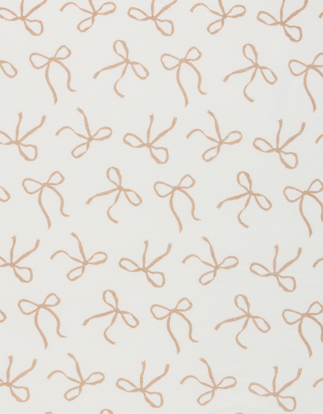Kynd Baby - Fitted Cot Sheet in Ivory Bow