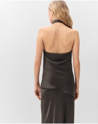 UNISON - Satin Halter Neck Top