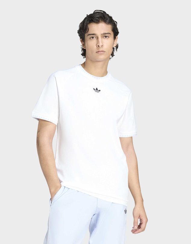 adidas Originals - CHEST STRIPES ENGINEERED COLLAR TEE Mens