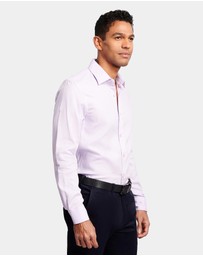 Brooksfield - Tonal Textured Slim Fit Dress Shirt