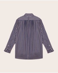 IDA+S - Sybil Striped Cotton Button Down Top