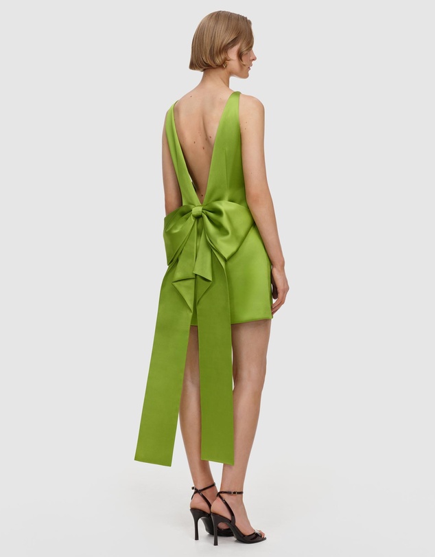 Self Portrait - Satin Bow Mini Dress