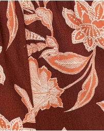 Petal & Pup - Samira Short Sleeve Shirt - Orange Floral